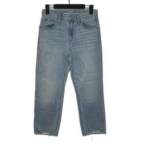 Old Navy Girls Slouchy Straight High-Rise Cropped Jeans, Raw Hem, Size 14